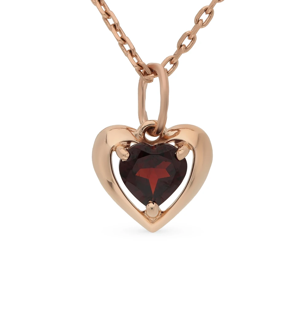 Золотая подвеска с гранатом SUNLIGHT|Подвески| |