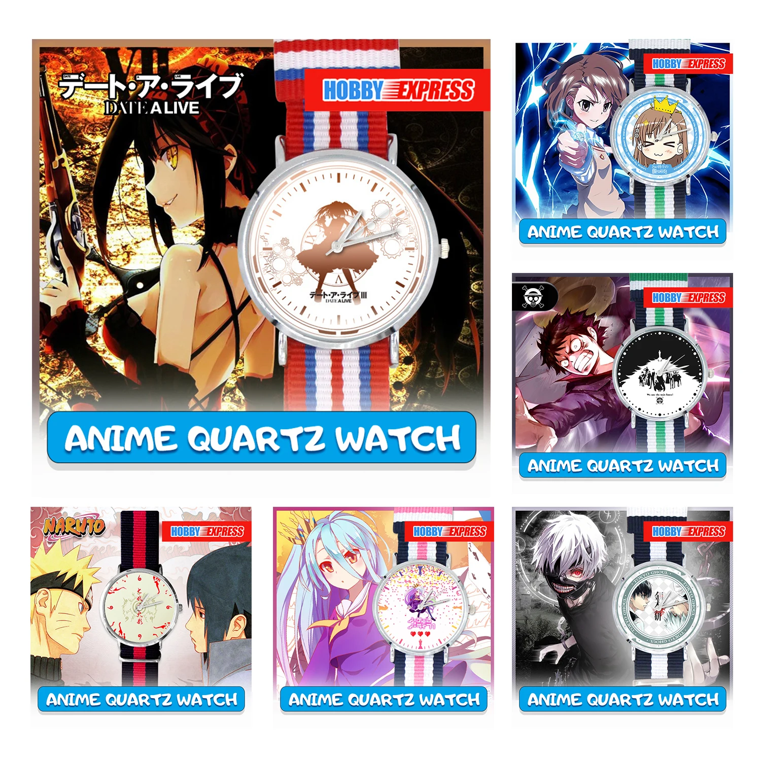 

Hobby Express Anime Watch Stainless Steel Waterproof Analog Quartz Adult Wristwatch Gift Otaku ADP-35