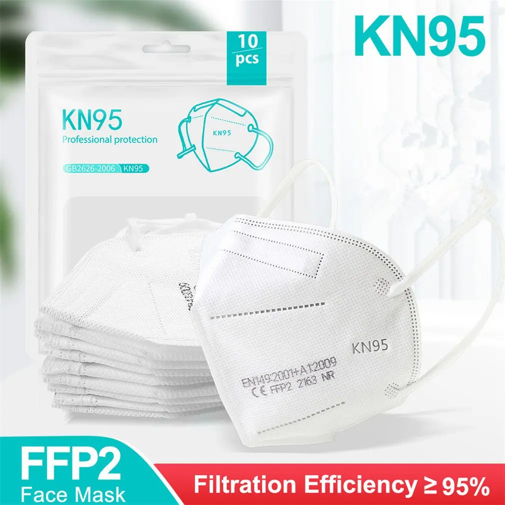 

10-100pcs FFP2 Approved Mask KN95 Mask mascarillas CE Reusable Mouth Face Mask 5 Layer 95% Filter Respirator Protective ffp2mask