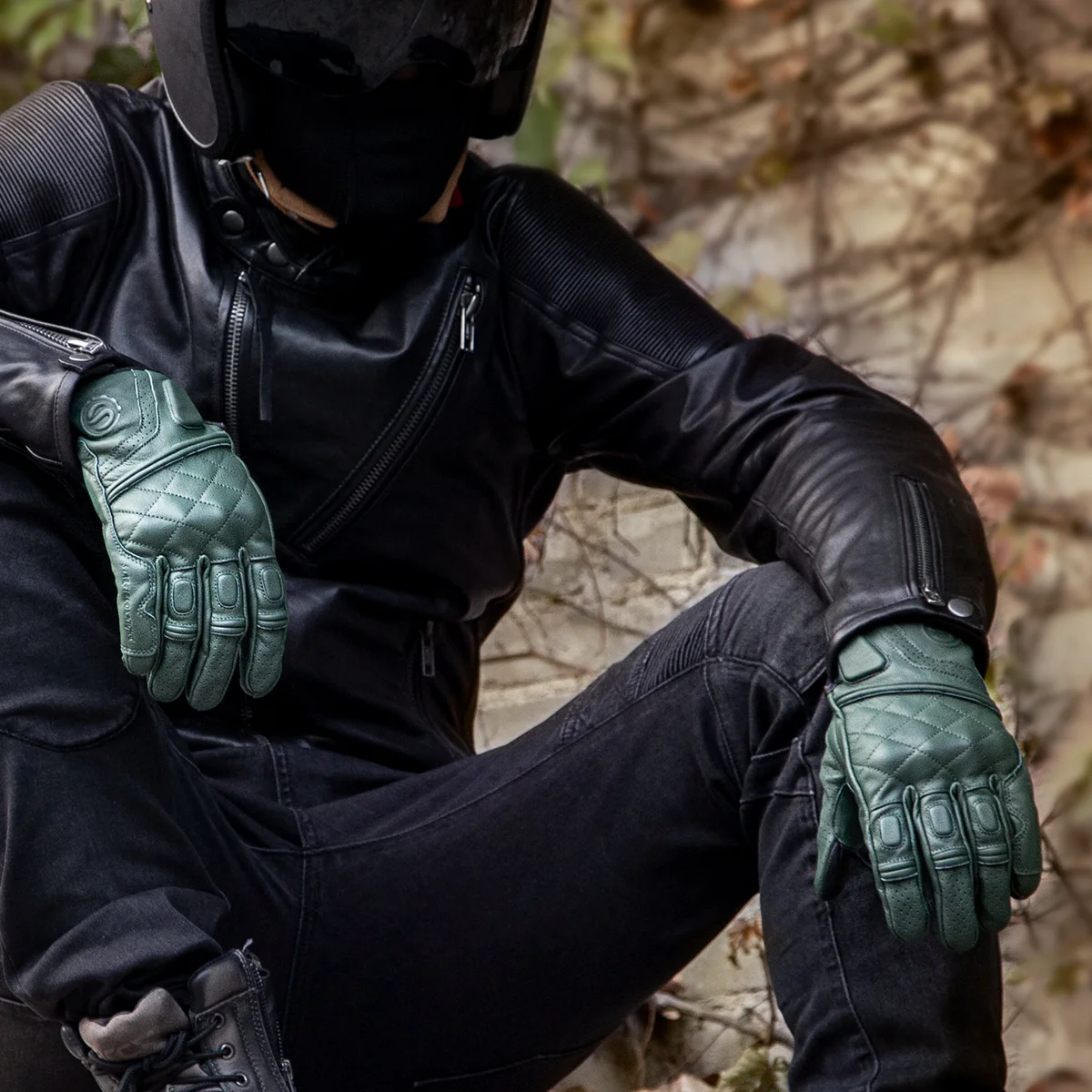 Retro Goatskin Genuine Real Leather Motorcycle Gloves Full Finger Touch Screen Racing Riding Motocross Men Accessory | Автомобили и