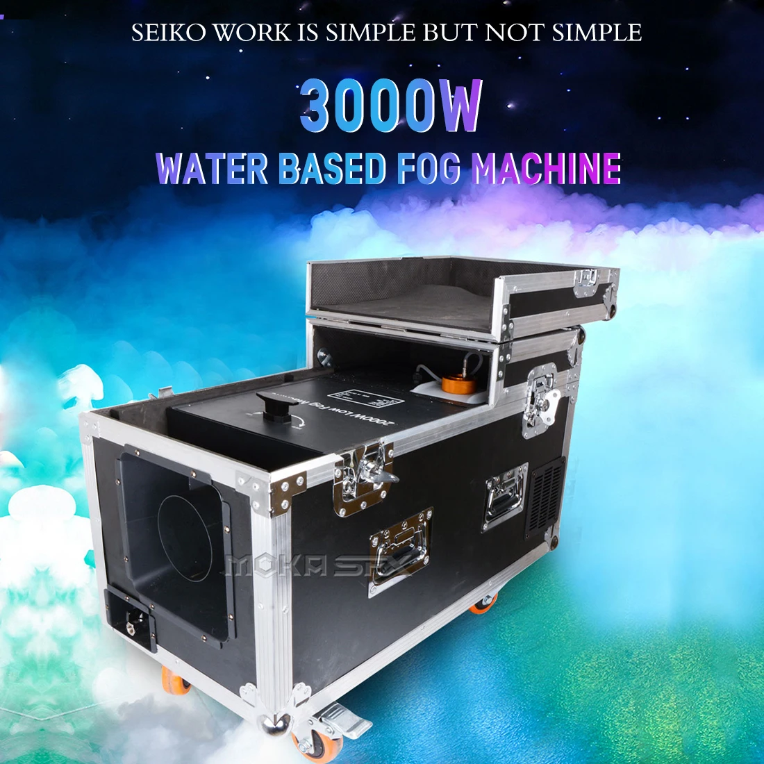 Price Máquina de niebla de Base de agua de 3000W, máquina de niebla de Base de agua de dos cabezales, efecto hielo seco de baja mentira con tanque de agua, equipo de escenario para espectáculo de DJ