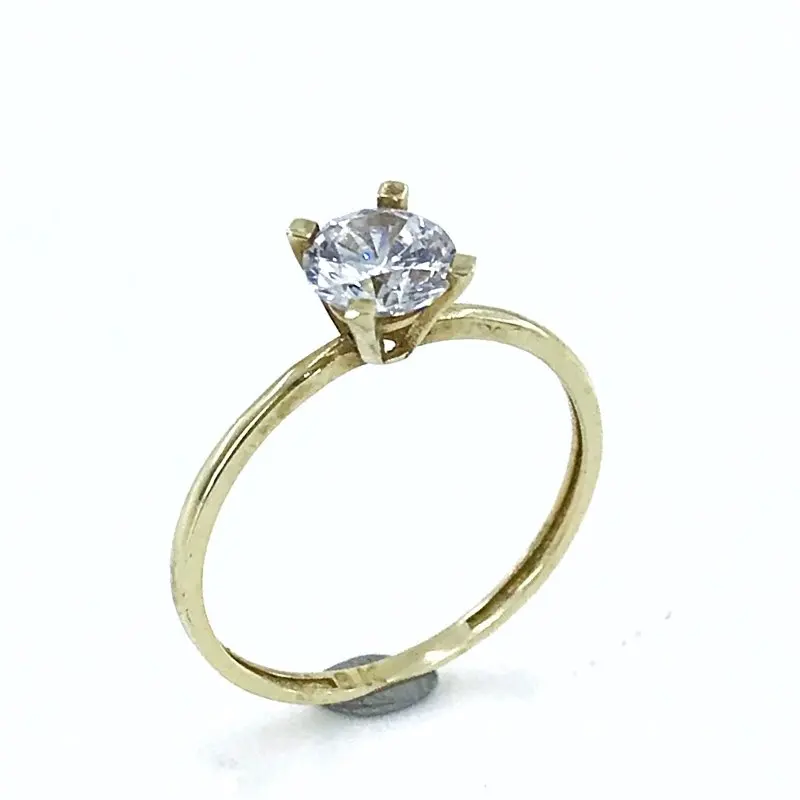 

Thin Elegant Light 8 Sterling Gold Engagement Ring