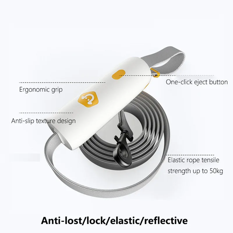 The Latest Elastic Dog Leash Pet Reflective and Explosion-proof Leash for Dog Walking Lock and Anti-lost Leash Pet Supplies