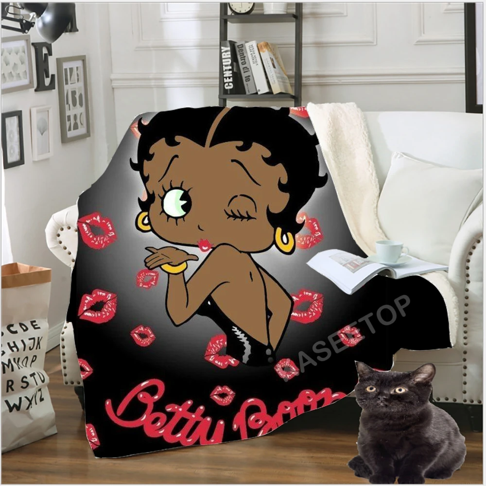 Новейшее 3D одеяло Бетти боп-с для девочек милое стула путешествий кемпинга