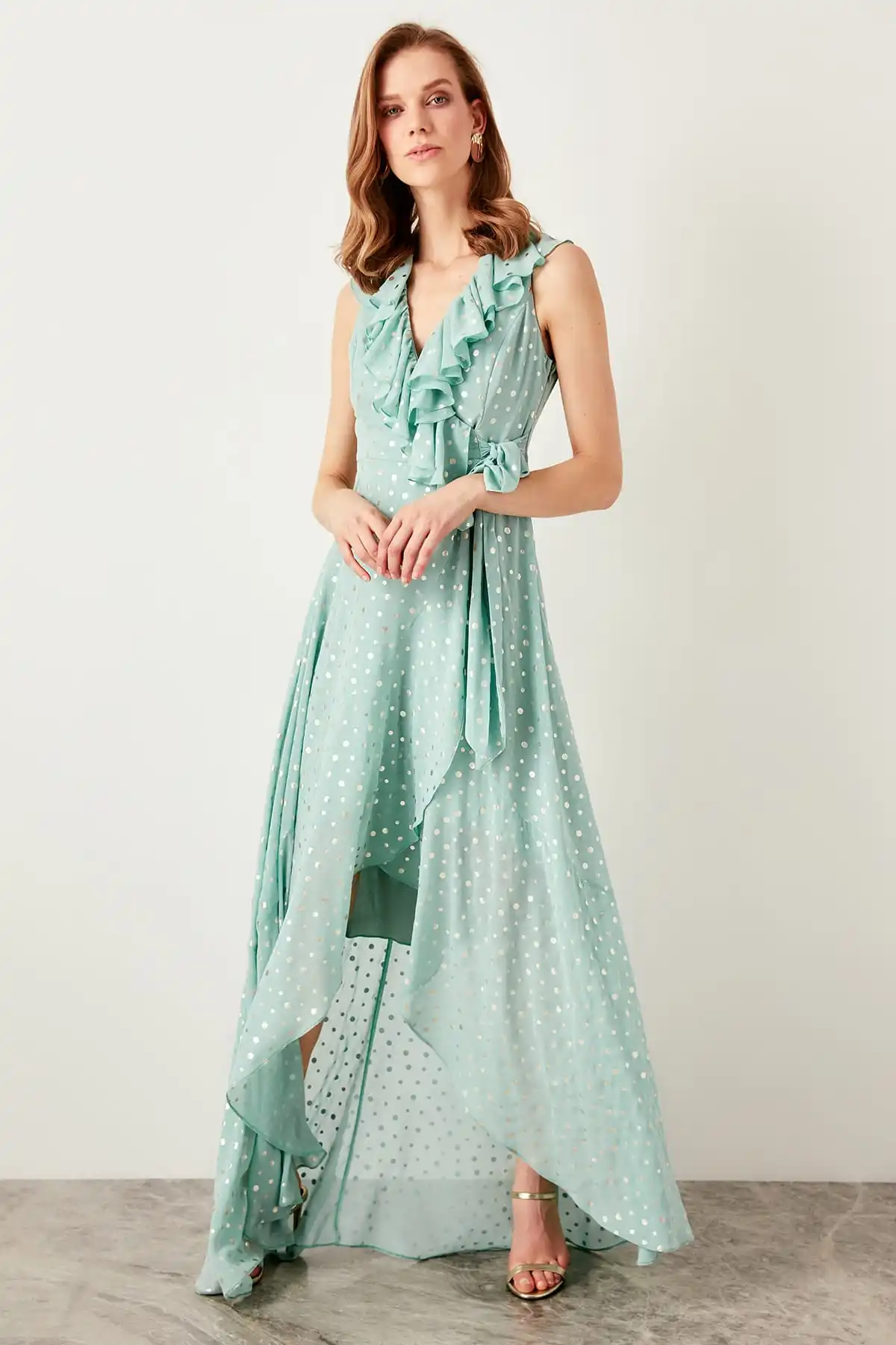 Trendyol/вечернее платье в горошек TPRSS19UT0045 | Свадьбы и торжества