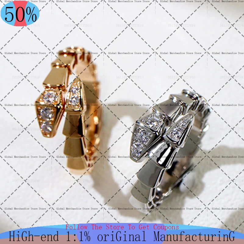 

Модное светильник роскошное кольцо в виде змеи для пар, женское роскошное ювелирное изделие из стерлингового серебра, оригинальный изыскан...