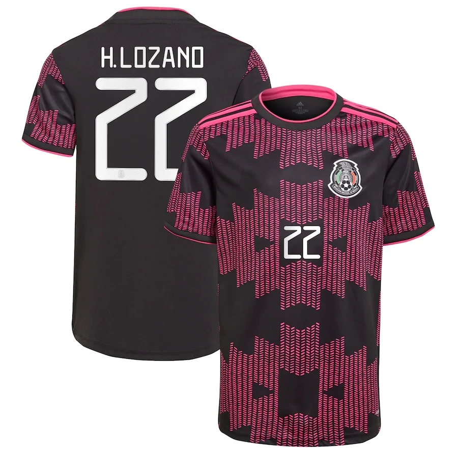 

22 Hirving Lozano Mexico rosa soccer jersey national team men football jerseys shirt sport shirts best quality