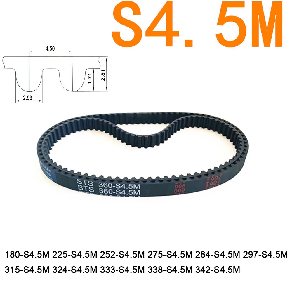 

Width 10 15 20 25 30 40mm STS S4.5M Rubber Timing Belt Pitch Length 180 225 252 275 284 297 315 324 333 338 342mm