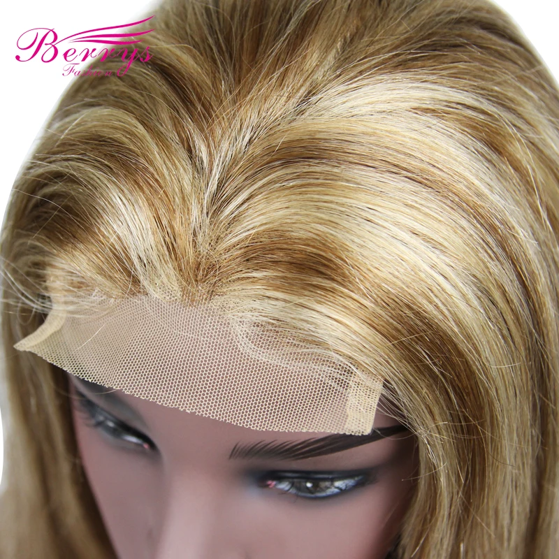 Парики из натуральных бразильских человеческих волос, 4x4, прямая шнуровка, парики для черных женщин, предварительно сорванные с роялем,#27