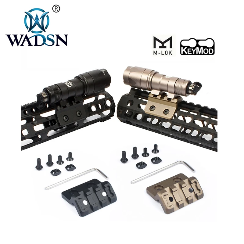 WADSN страйкбол M LOK Keymod офсетный Скаут светильник и область Пикатинни Крепление для