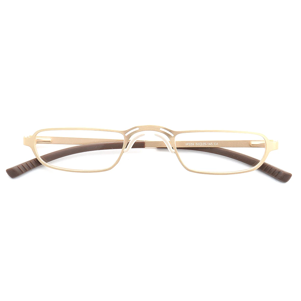 

Women Rectangular eyeglass frames men square glasses Frame 2020 fashion retro light Metal eyeglasses frames silver gold black