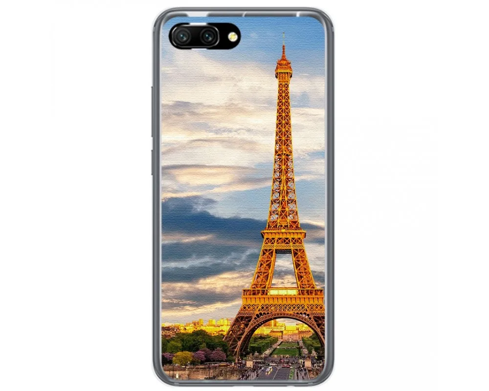 Гелевый ТПУ чехол для Huawei Honor 10 дизайн ПАРИЖ рисунки|Бамперы| |