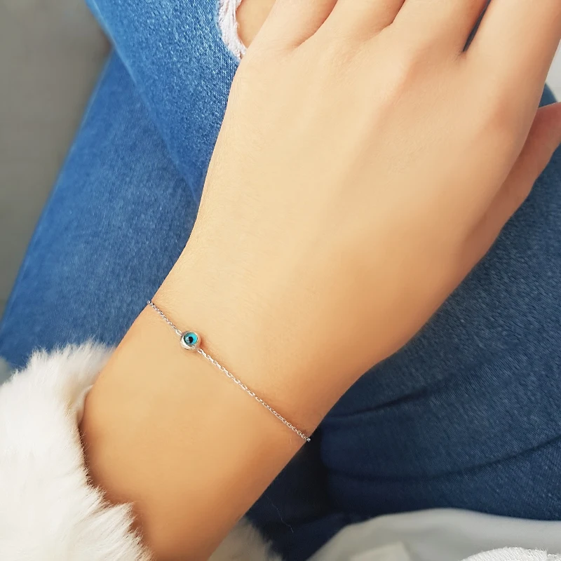 

Vaoov 925 Sterling Silver Evil Eye Bracelet