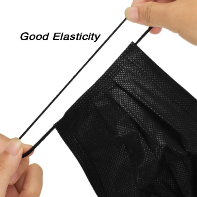 New 50-600PCS Disposable Black Adult Protective Mask Anti-Dust 3 Layers Filter Earloop Non Woven Face Mouth Men Women | Красота и