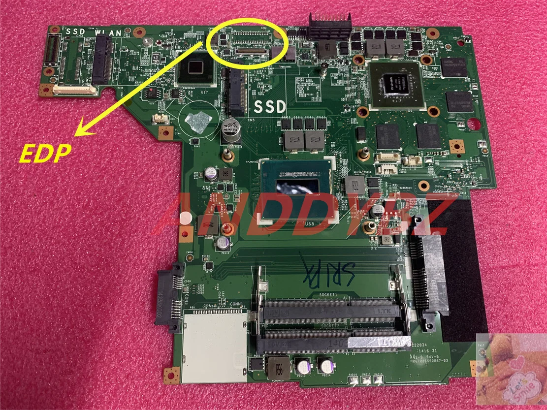 MS-17591 VER 1.0 FOR MSI MS-1759 GE70 LAPTOP motherboard with I7 I5 CPU AND GTX850M 100% working OK