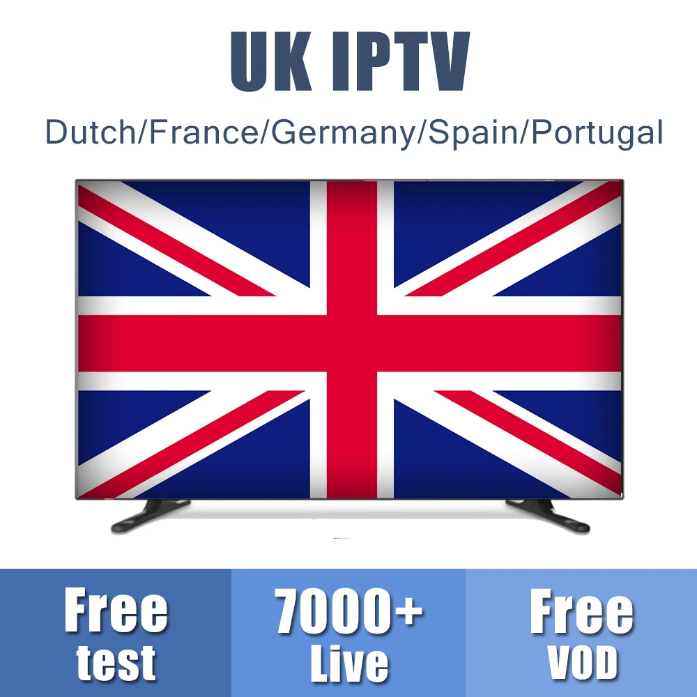 Europe UK IPTV subscription for Android m3u8 enigma2 mag box UK/Dutch/French/Germany/Spain Channels free VOD Smarters IPTV code