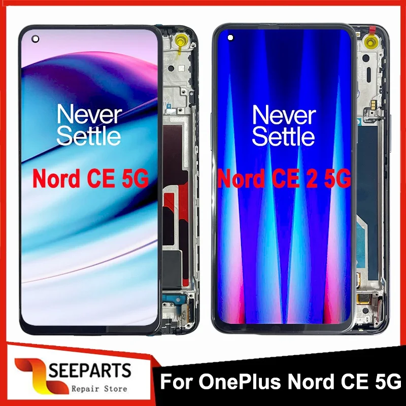 

6,43 "оригинальный AMOLED ЖК-дисплей для OnePlus Nord CE 2 5G LCD IV2201, ЖК-дисплей + сенсорная панель, дигитайзер для Nord CE 5G EB2101 LCD