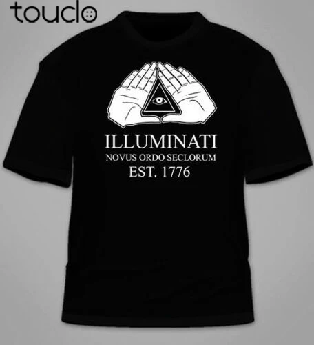 Футболка Illuminati. NWO Secret Элит теория заговора смешные футболки | Мужская одежда