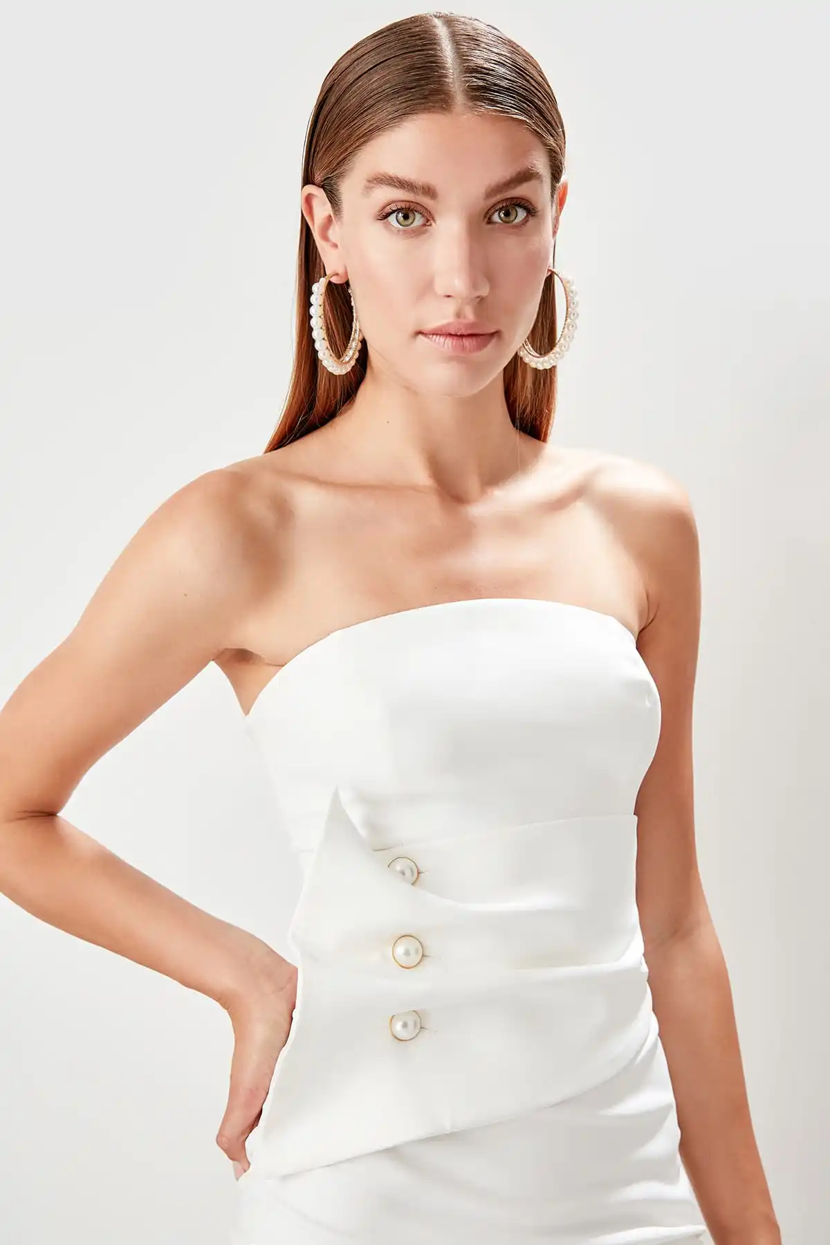 Trendyol аксессуар подробное вечернее платье TPRSS19AE0089 | Свадьбы и торжества