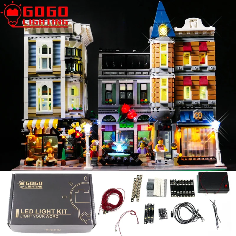 

GOGOLIGHTING Brand LED Light Up Kit For Lego 10255 For City House The Assembly Square Blocks Lamp Set Toys(Only Light No Model)
