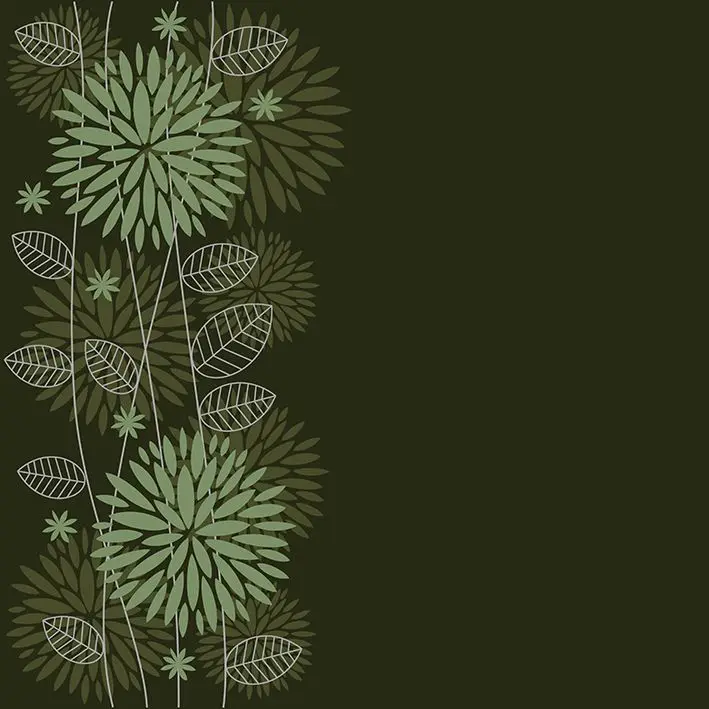 

Curtain Flowers Blooms and Leaves Wildflowers in Summer Nature Floral Decorative Artwork Green White