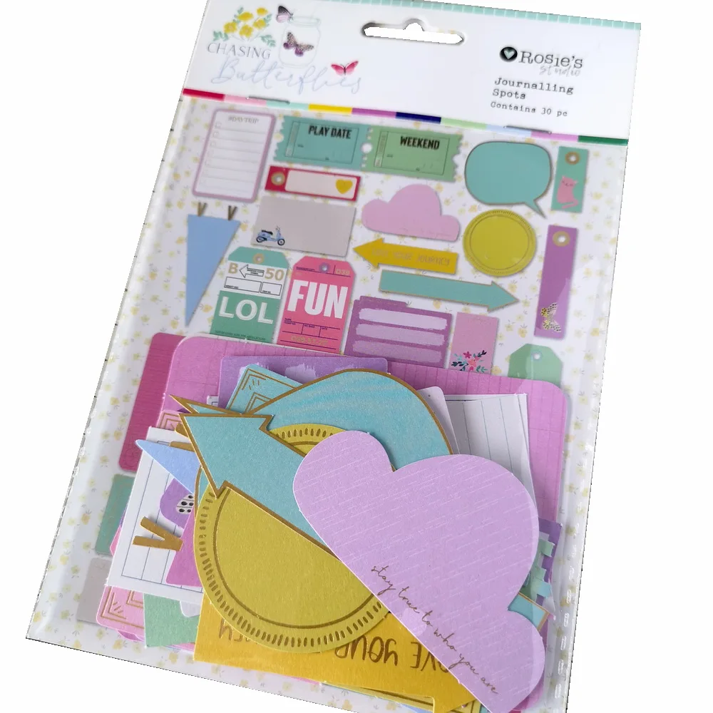 CRZCrafter печатная бумага Diecuts Journaling Spots Ephemera Foil Designs 30 шт. DIY Скрапбукинг для создания