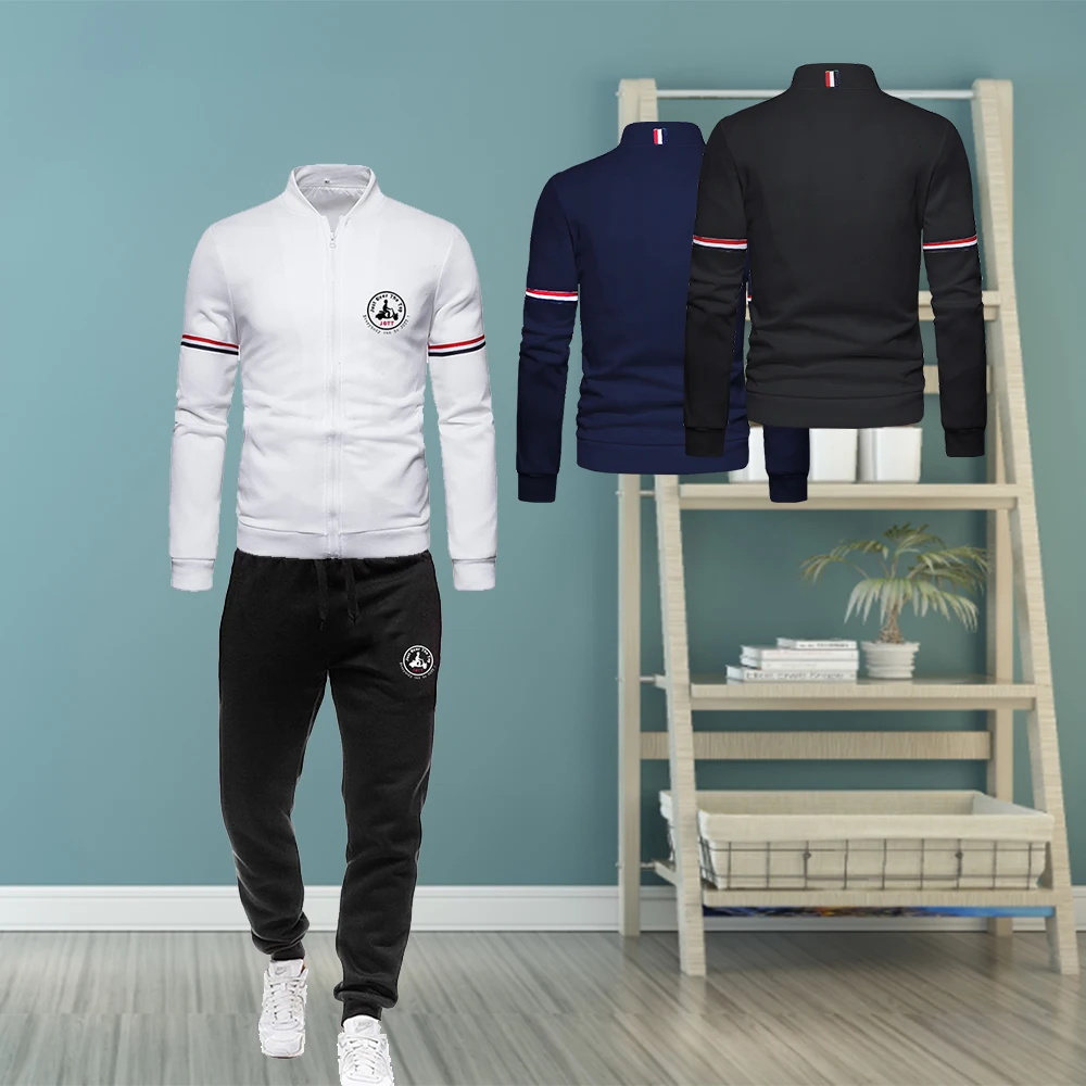 

2022 New JOTT Print Men's Autumn and Winter Solid Color Suit Casual Outdoor Baseball Uniform Man Slim Sports Fit Zipper Jacket