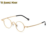 round small top quality pure titanium optical eyeglasses men prescription glasses frame eyeglasses women reading spectacles