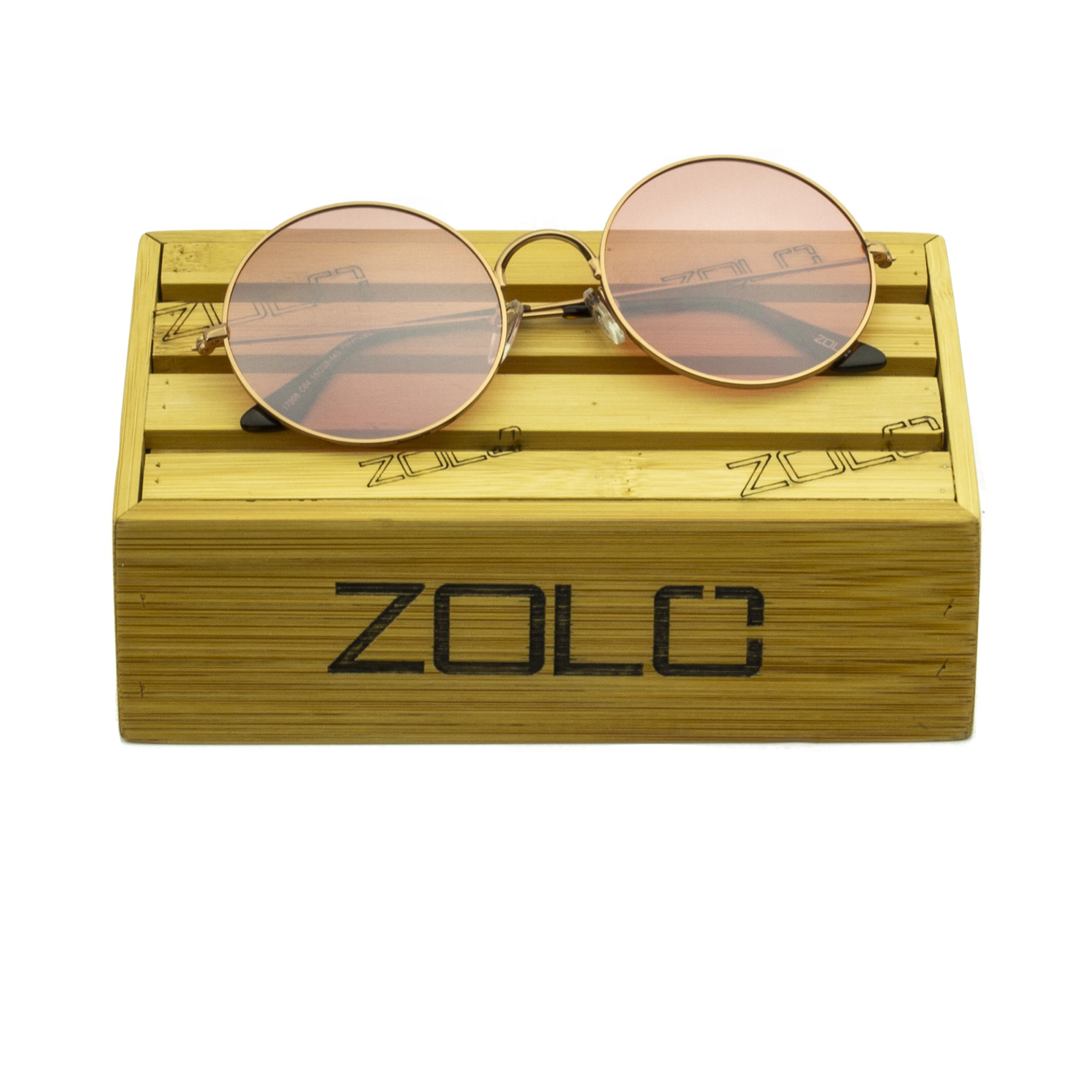 Zolo eyewear 17008 c4 медные/pembesoftayna большие круглые поляризованные солнцезащитные очки