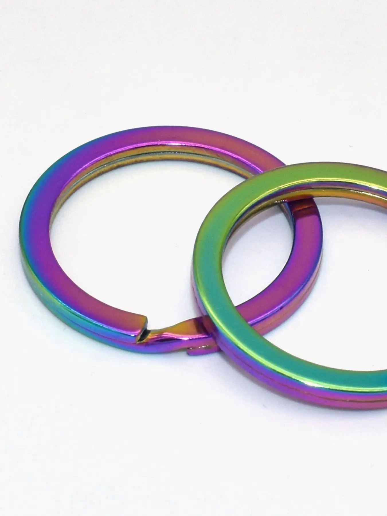 

1 inch Key Ring Rainbow Keychain Split Ring Iron Jump Ring Round Ring DIY Accessories for Necklace Purse Charm Jewelry Hardware