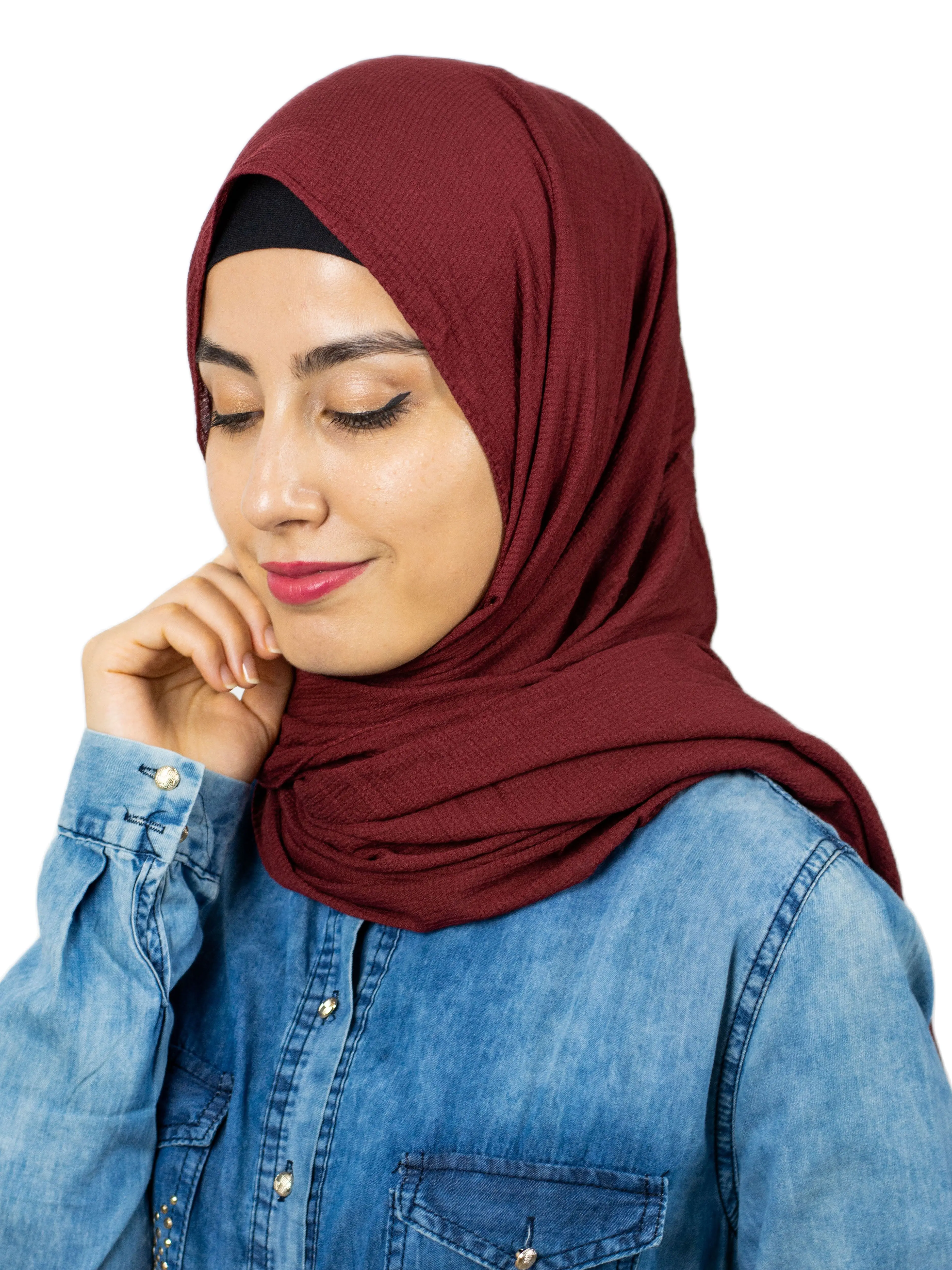 

2021 New Women Muslim Shawls Hijab Quality Chiffon Thin Cotton Luxury Combed Medina Silk Mio Jazz Twill Desing