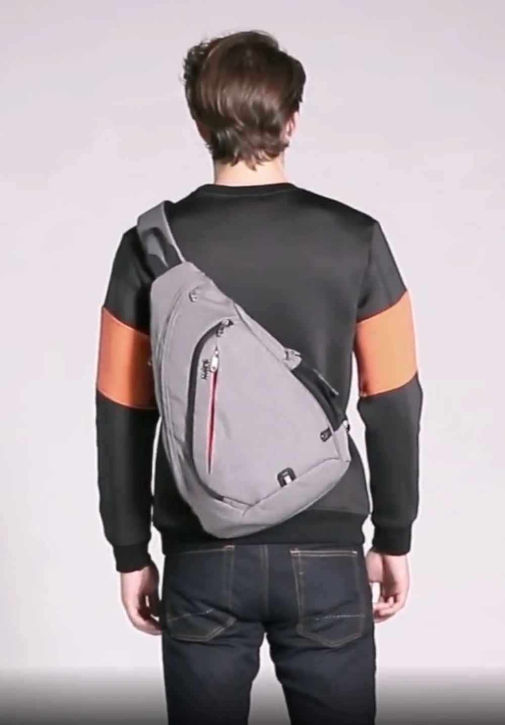 

Stylish DurableMen One Shoulder Backpack Sling Bag Crossbody USB Boys Cycling Sports Travel Versatile Fashion Bag Student School