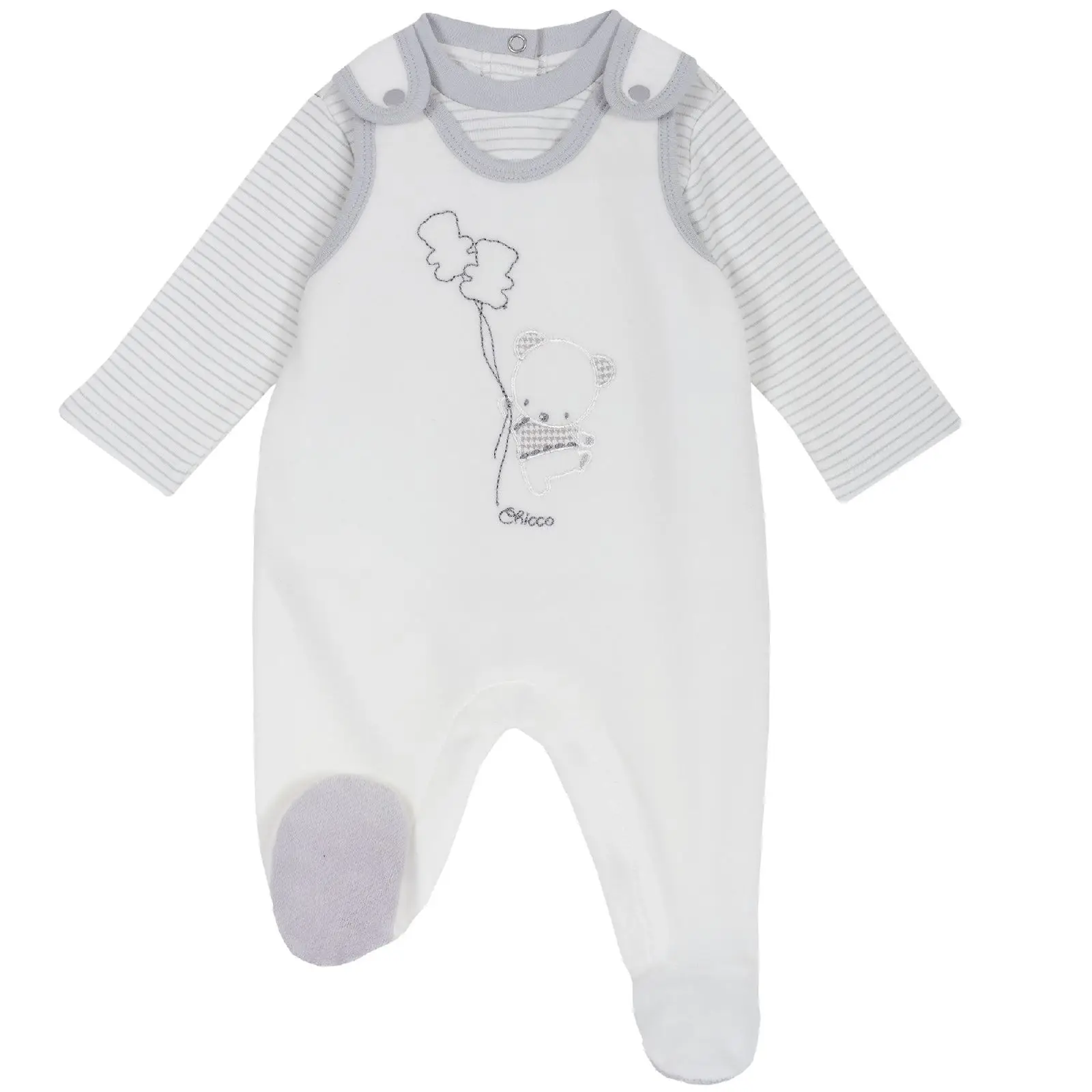 Комплект (боди+ползунки) Chicco принт Мишка для мальчиков цвет белый |