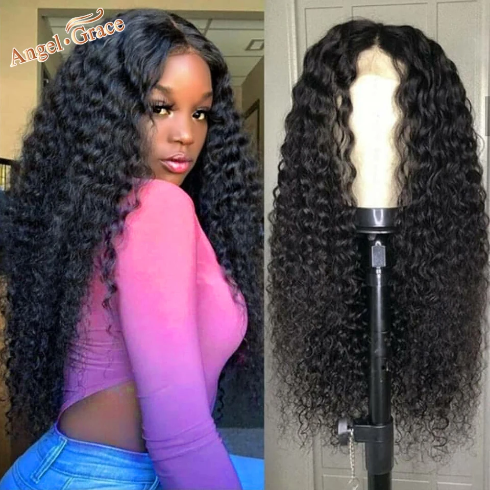 30 дюймовые парики на сетке спереди с глубокой волной Бразильские глубокие