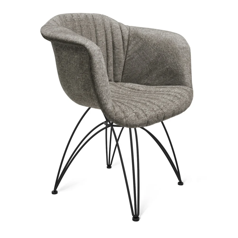Стул гостиничный Sheffilton SHT-ST31-C1/S112 серый рогожка/металл 62х54х78 для кабинета офиса