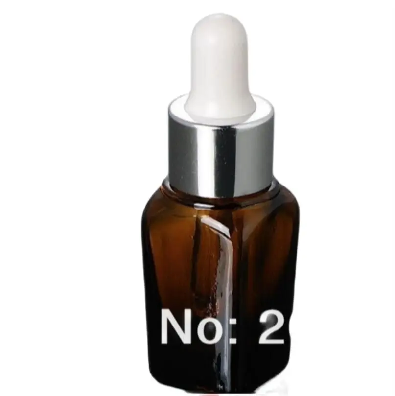 15 мл коричневое квадратное эфирное масло бутылка с серебряным воротником