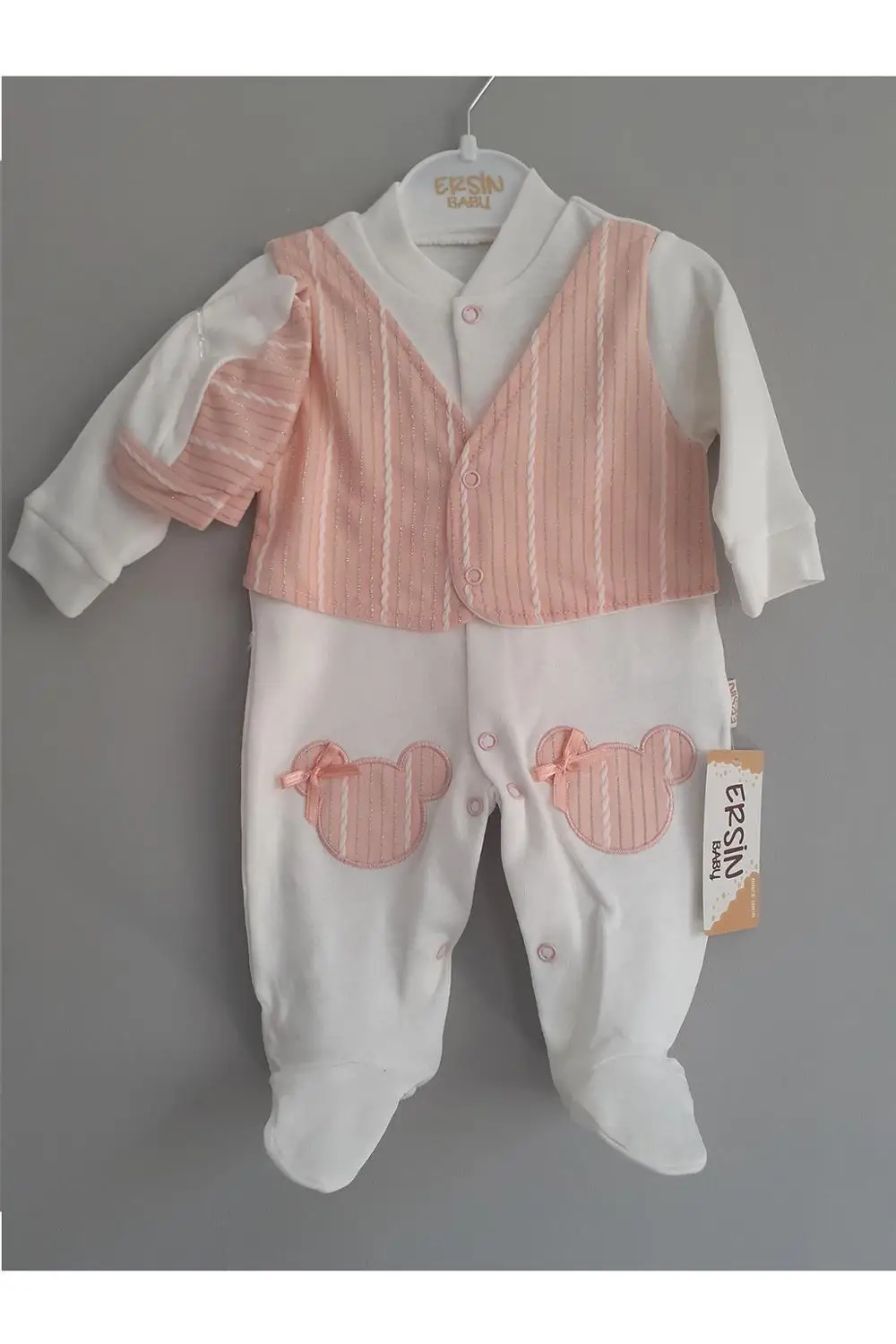 

Jaju Baby Salmon Vest Set