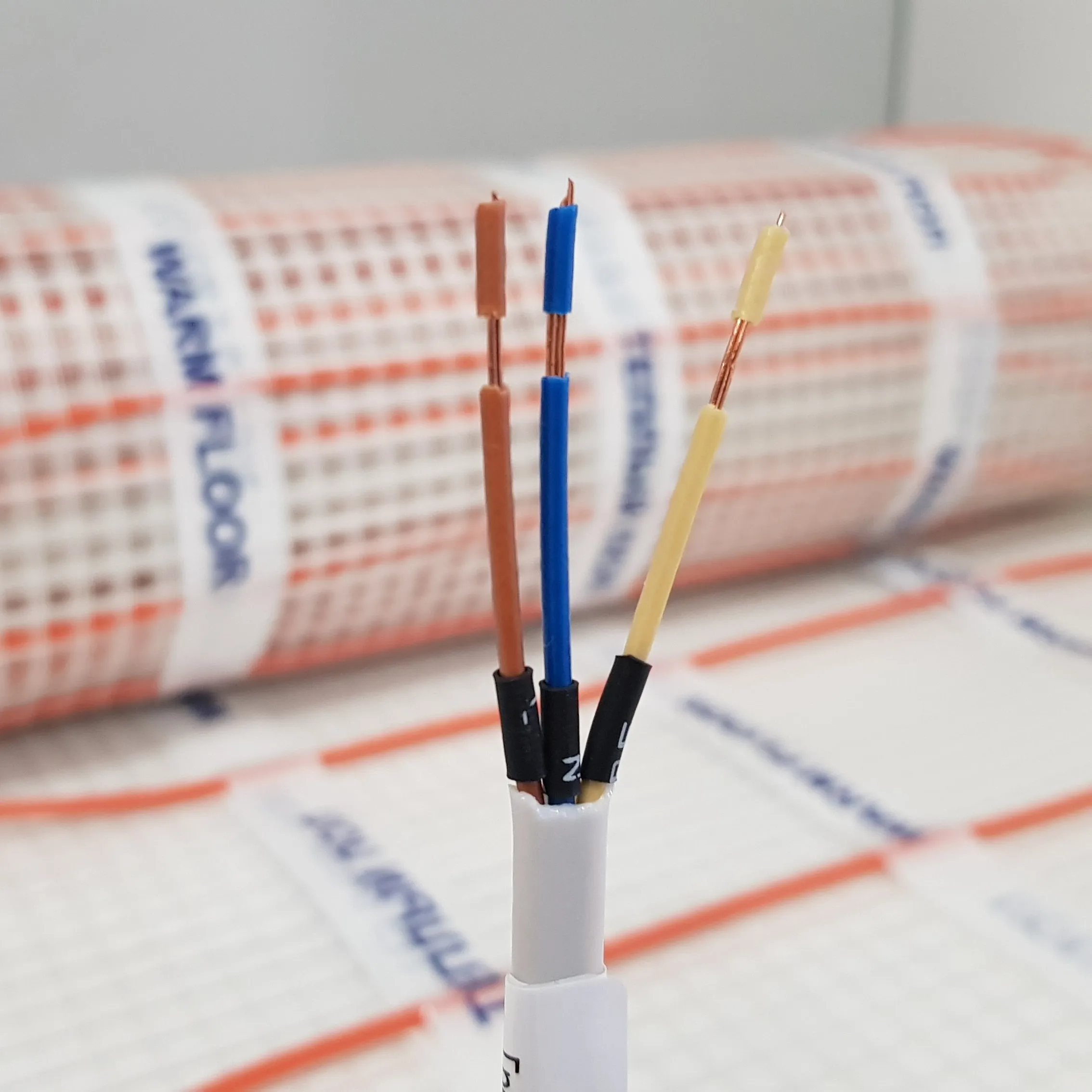 Теплый пол электрический WarmCoin ЭКО кабельный теплый нагревательный мат в стяжку