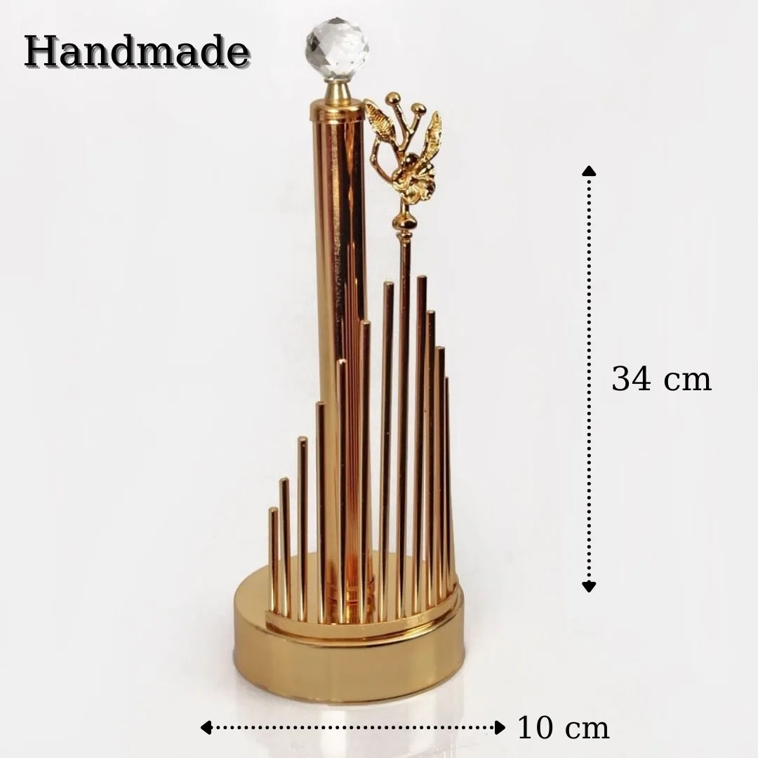 elegant high quality bathroom kitchen roll holder paper towel holder bar handcraft japan rose crystal stone table accessory free global shipping