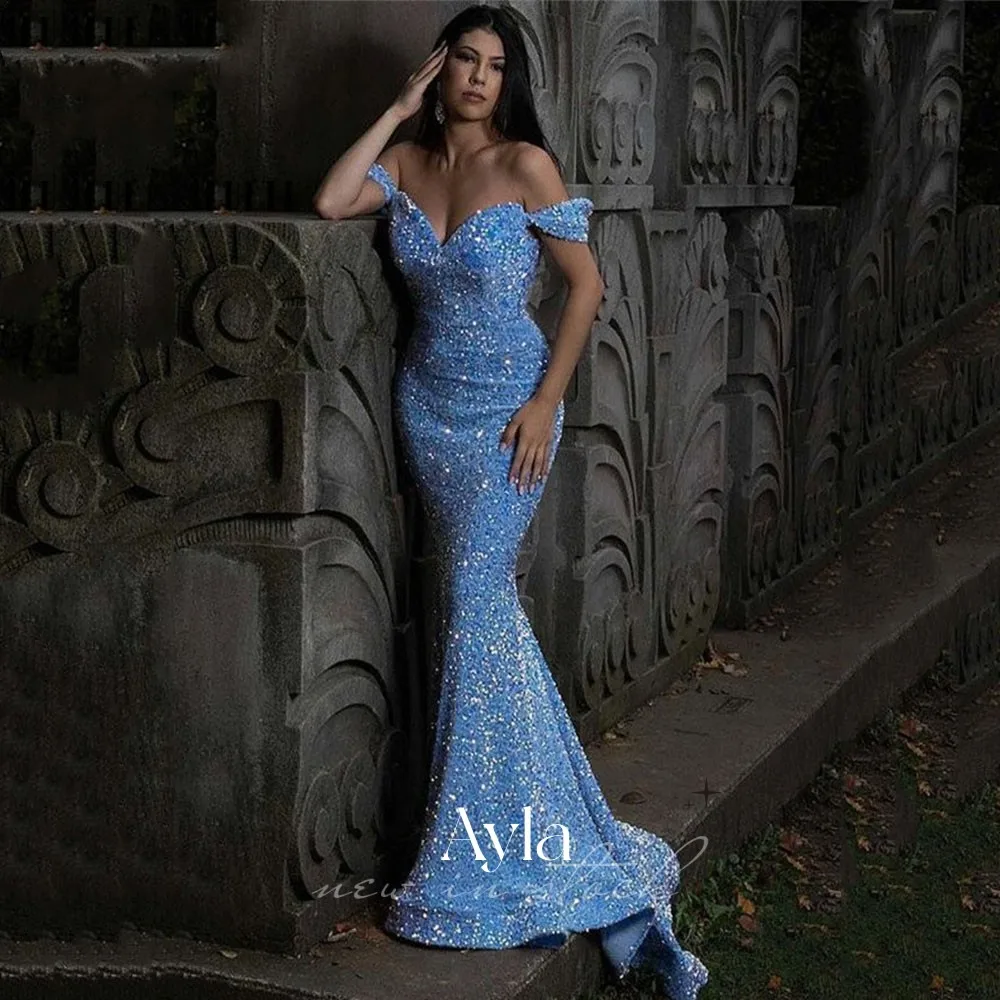 

Gorgeous Mermaid Tulle Sweep Train Prom Dress Glitter Sweetheart Evening Dress Homecoming Glitter Tulle Party Dress Robe