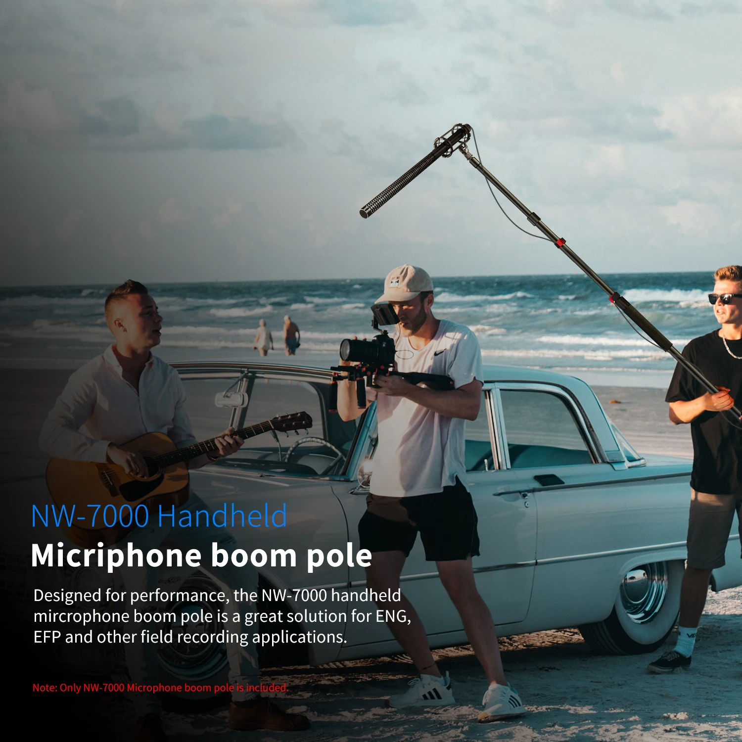 Neewer NW-7000 микрофон Boom Arm 3-секционная Выдвижная ручной рычаг с 1/4 "до 3/8" нити 3ft