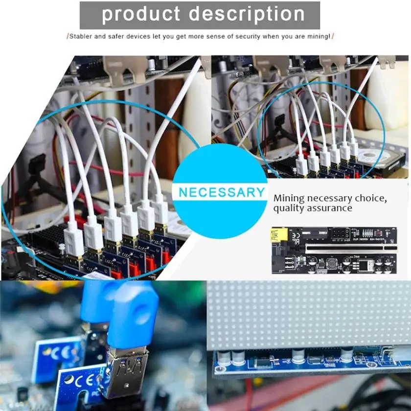 5 шт. Райзер VER009 USB 3 0 PCI-E VER 009S PLUS PCI Express 1X 4x8x 16x | Компьютеры и офис