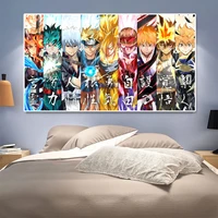 japanese classic anime canvas painting wall art luffy goku naruto characters posters and print pictures for room home decoration