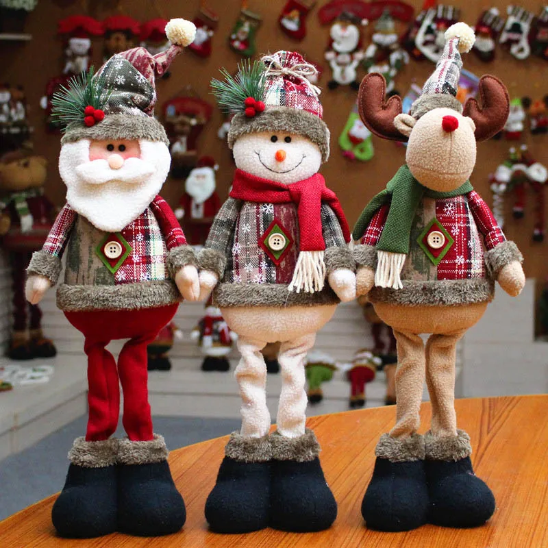 Выдвижная Рождественская кукла Рождественский Декор для дома Санта-Клаус
