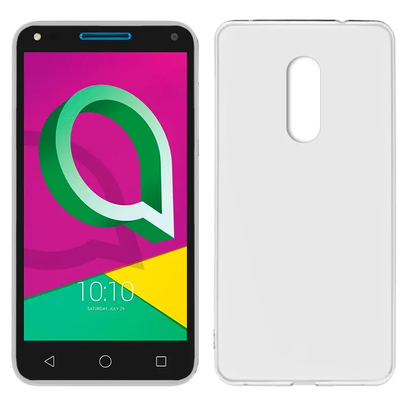 Силиконовый чехол Alcatel U5 3G/U5 3G Plus (прозрачный мягкий ударопрочный