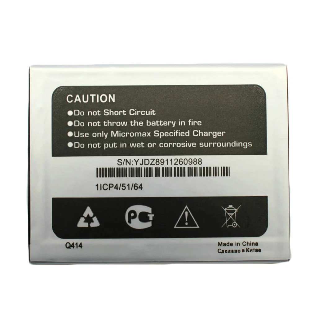 

5pcs/lot 1750mAh Q414 Battery Repalcement For Micromax Q414 Canvas Blaze 4G+/ Q424 Bolt