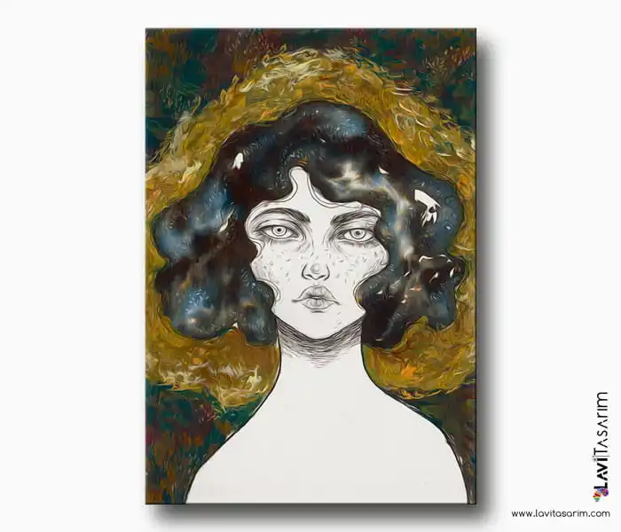 Веснушка Картина на холсте женщина-домашние фоторамки настенная фоторамка