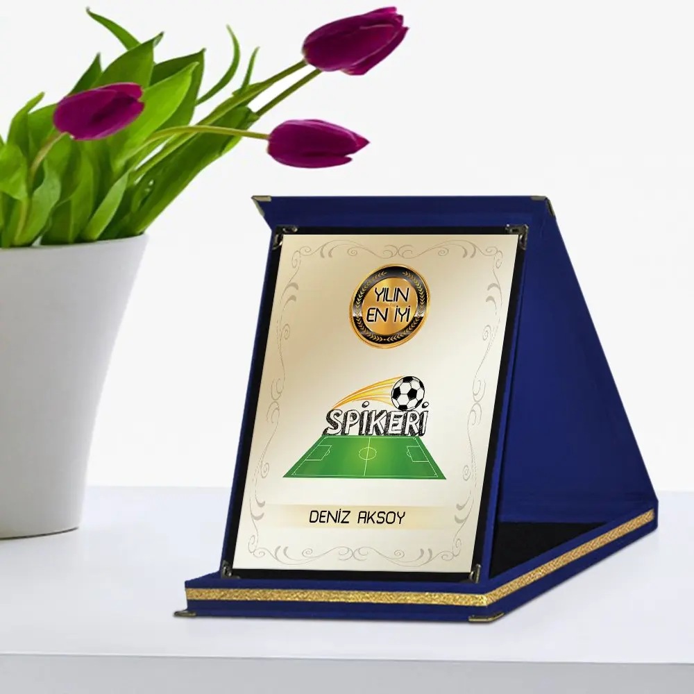

Personalized The Year 'S Best Announcer Navy Blue Plaque Award