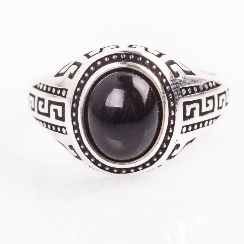 

925 Sterling Black Onyx Stone Silver Ring Fashion Turkish Premium Quality Handmade Jawelery