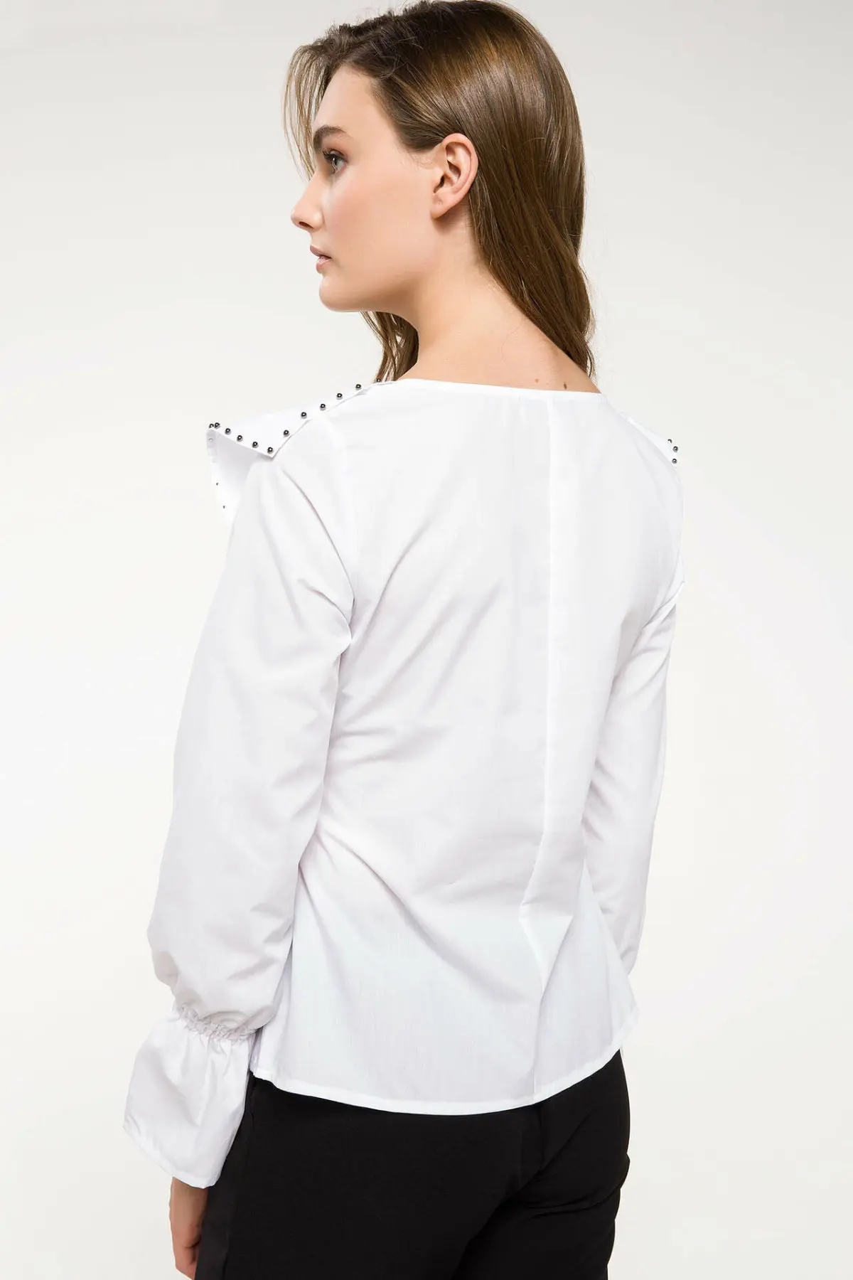 DeFacto Осенняя женская блузка с длинным рукавом удобная Повседневная Блузка